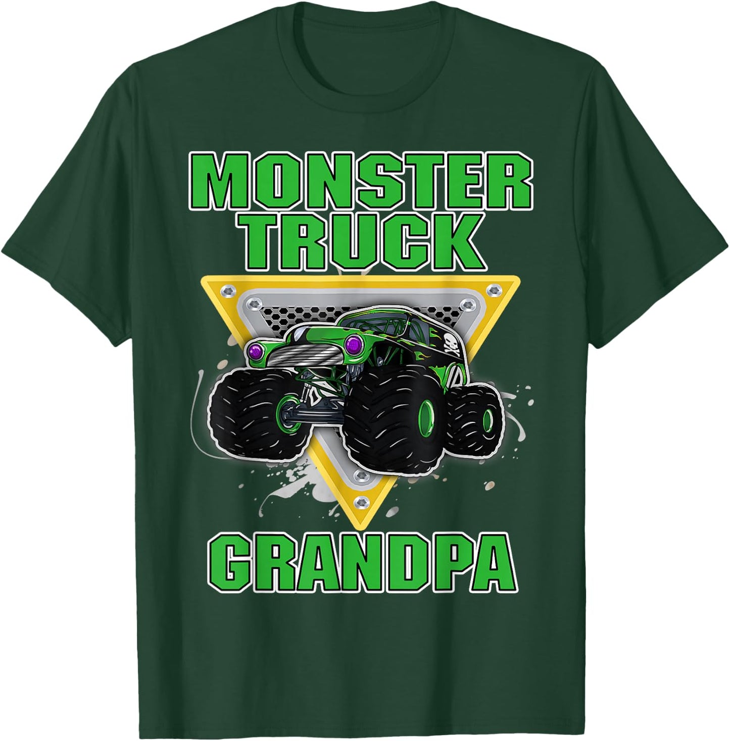 Monster Truck GRANDPA Grandfather Truck Lovers Truck Fans T-Shirt - T-Shirt | Forest