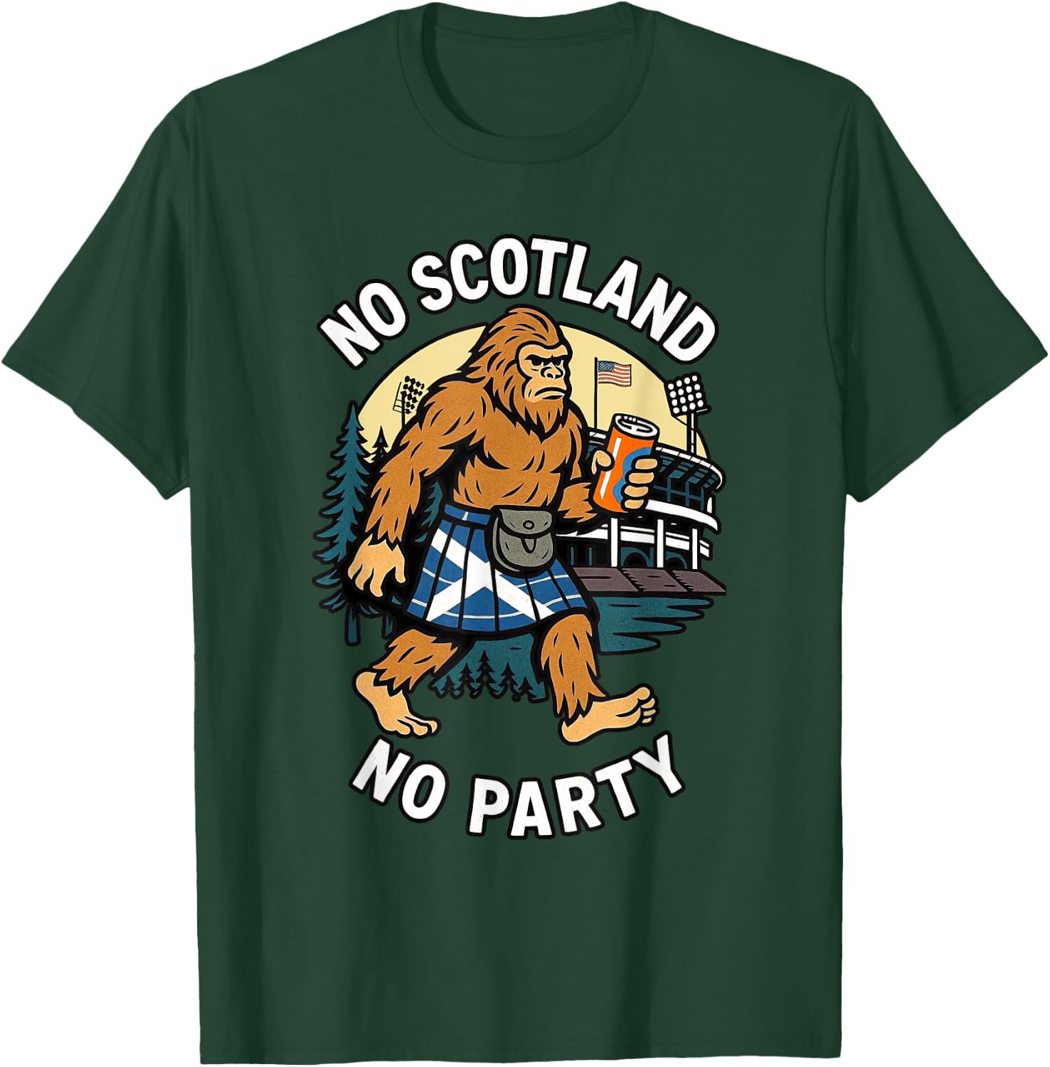 No Scotland No Party. Funny Scottish American USA T-Shirt - T-Shirt | Forest