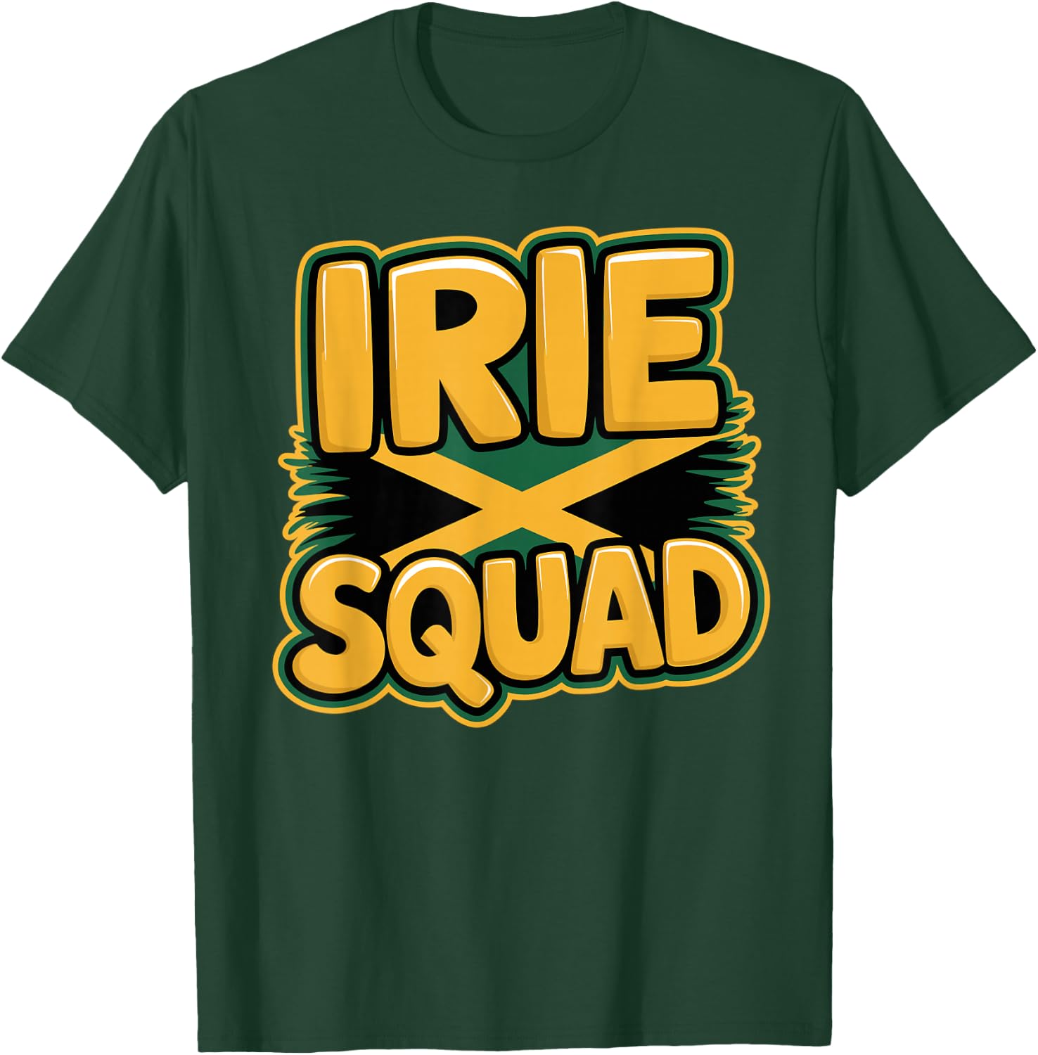 Irie Squad | Product for Jamaican Slang Products Jamaica T-Shirt - T-Shirt | Forest