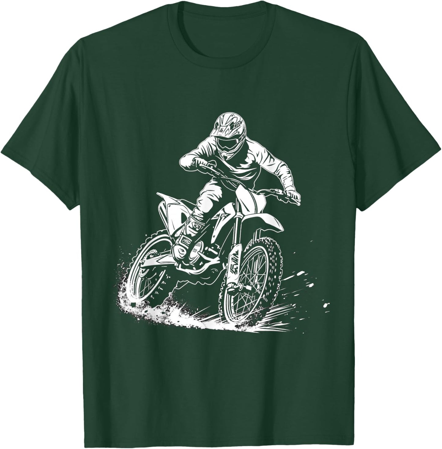 dirt bike schwarz weiß motocross motorrad Design für Jungen T-Shirt - T-Shirt | Forest