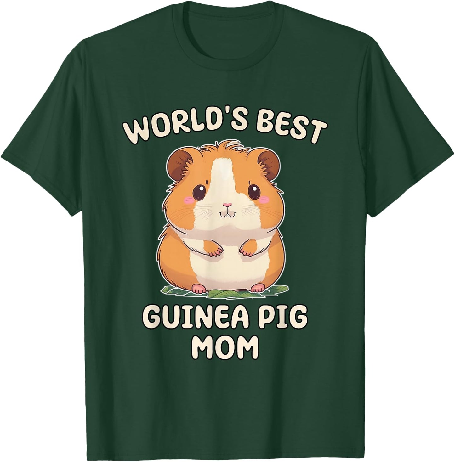 Funny World's Best Guinea Pig Mom Mama T-Shirt - T-Shirt | Forest
