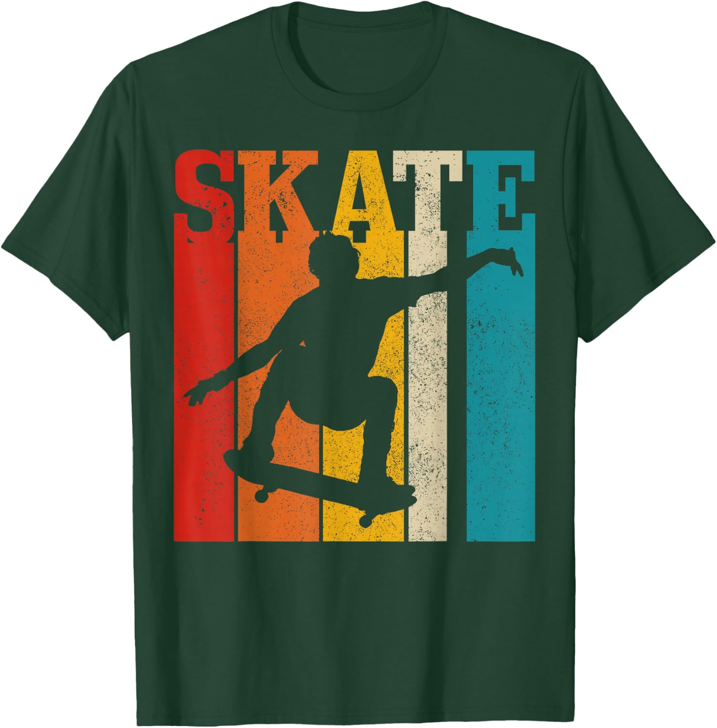 Skateboard Vintage Skating Skater Gift T-Shirt - T-Shirt | Forest