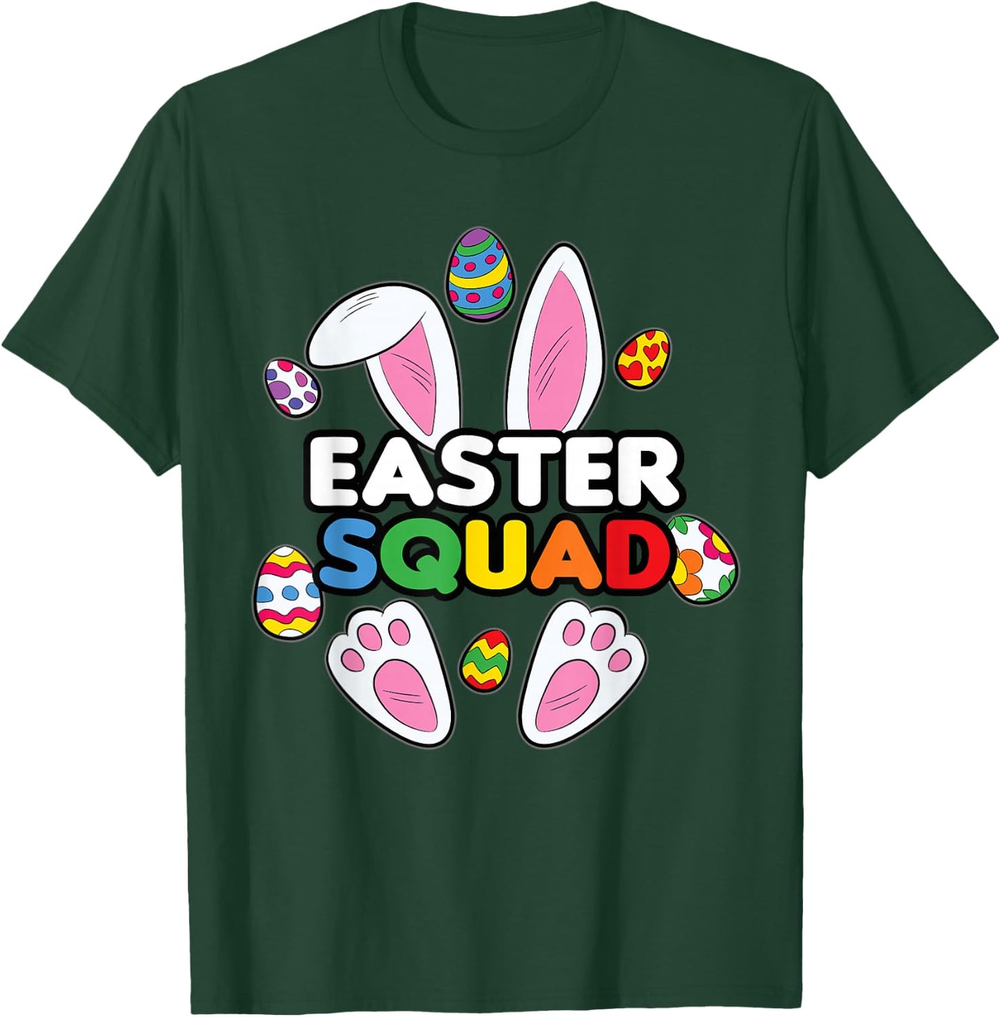 Easter Egg Hunting Squad Cute Bunny Rabbit T-Shirt - T-Shirt | Forest