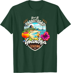 Parrothead Grandpa T-Shirt - T-Shirt | Forest