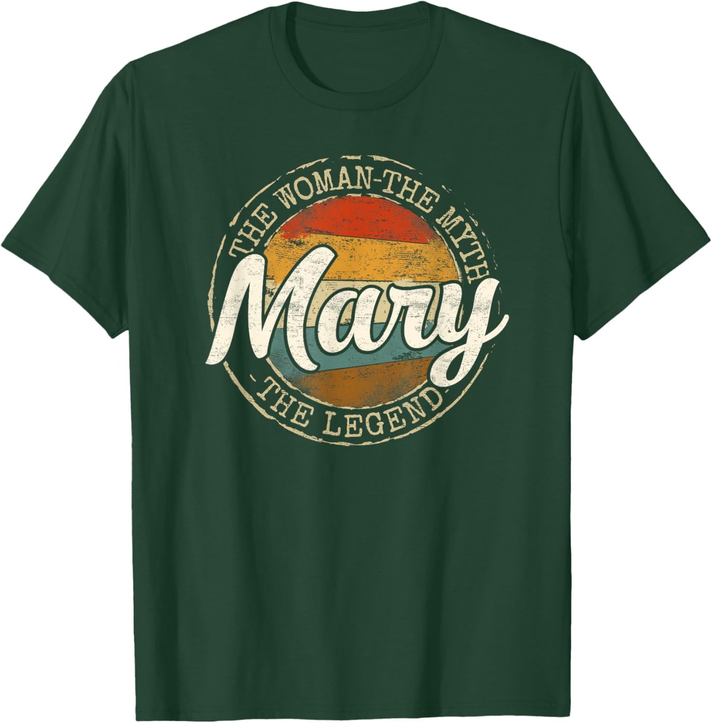 Mary The Woman The Myth The Legend Vintage Name T-Shirt - T-Shirt | Forest