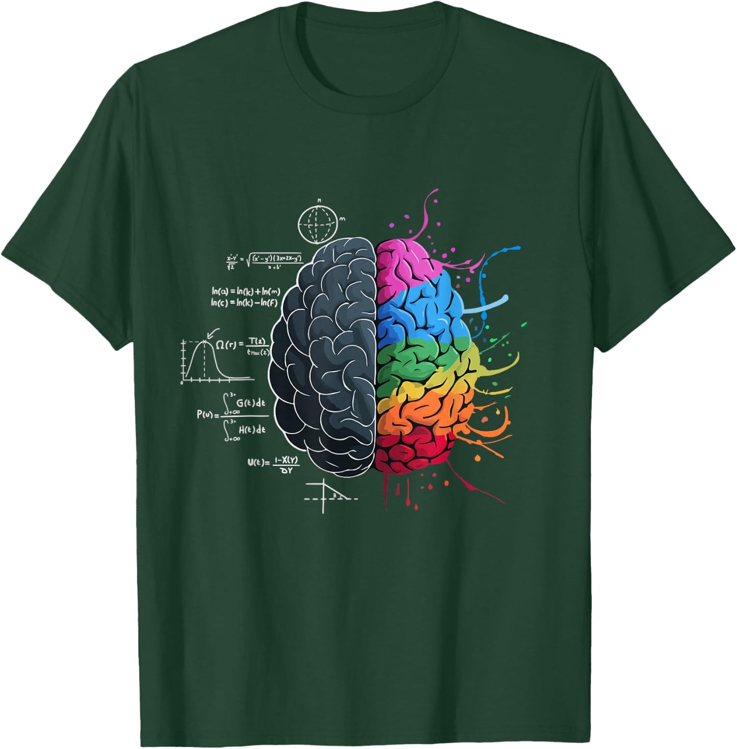 Balanced Brain: Logic Meets Art , Black, S T-Shirt - T-Shirt | Forest