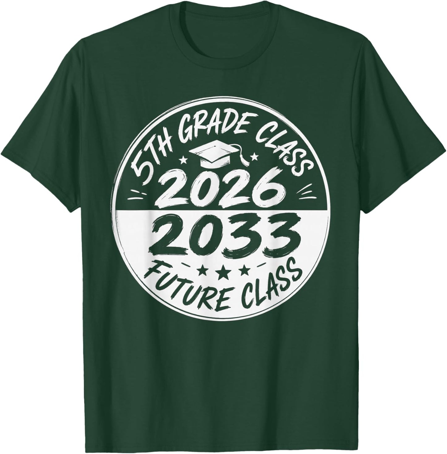 Retro Future Class of 2033 5th Grade Graduation Boy Girl T-Shirt - T-Shirt | Forest