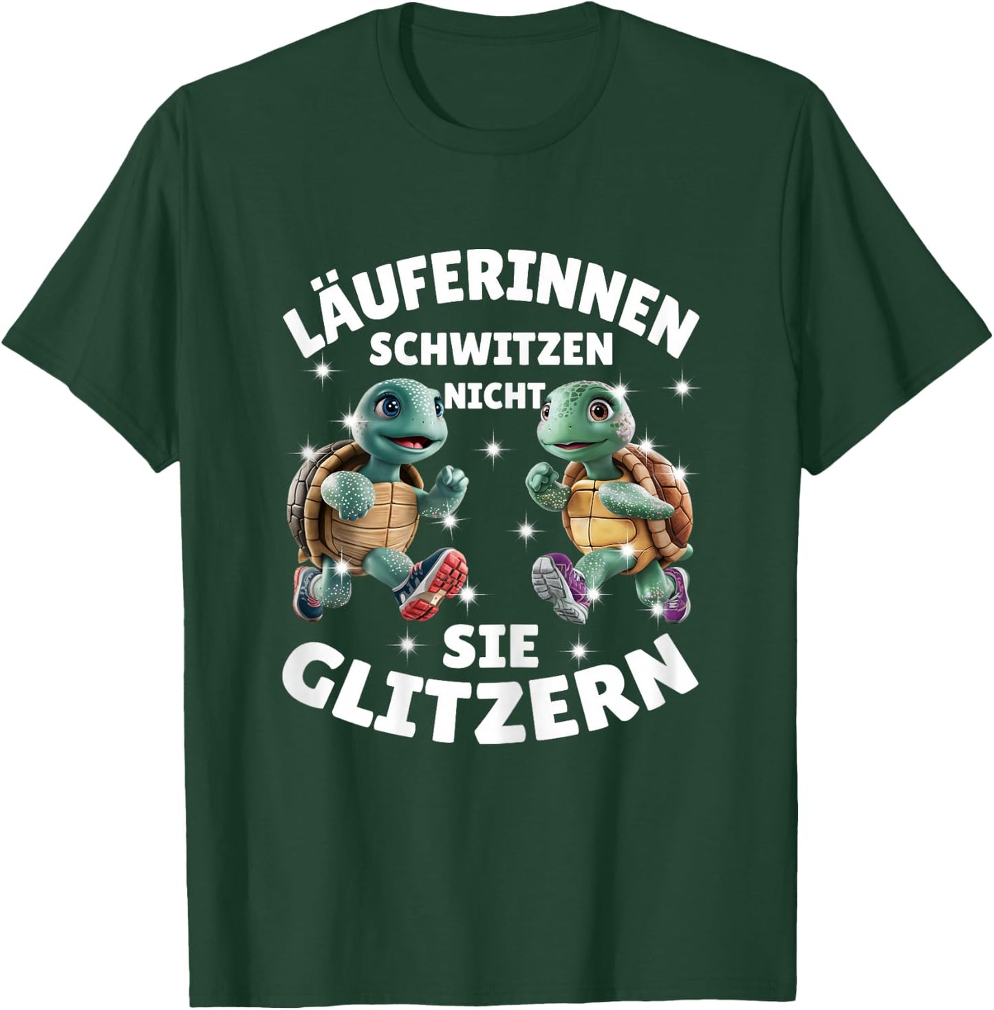 Laufen Joggen Lustig Läuferin Spruch Schildkröten Fitness T-Shirt - T-Shirt | Forest