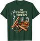 My Favorite Therapy Funny Cigar and Whiskey Lovers T-Shirt - T-Shirt | Forest