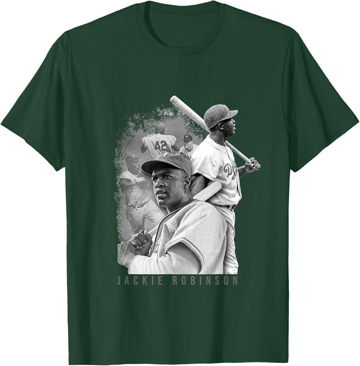 Baseball Jackie Robinson 001 , Black, S T-Shirt - T-Shirt | Forest