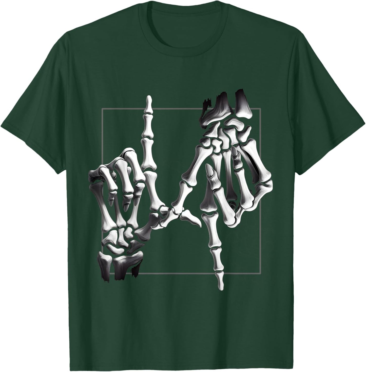 Skeleton Hand Rock On Sign for Halloween Party T-Shirt - T-Shirt | Forest