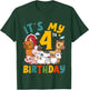 It's My 4th Birthday 4 Years Old Farm Animals Theme Kids T-Shirt - T-Shirt | Forest