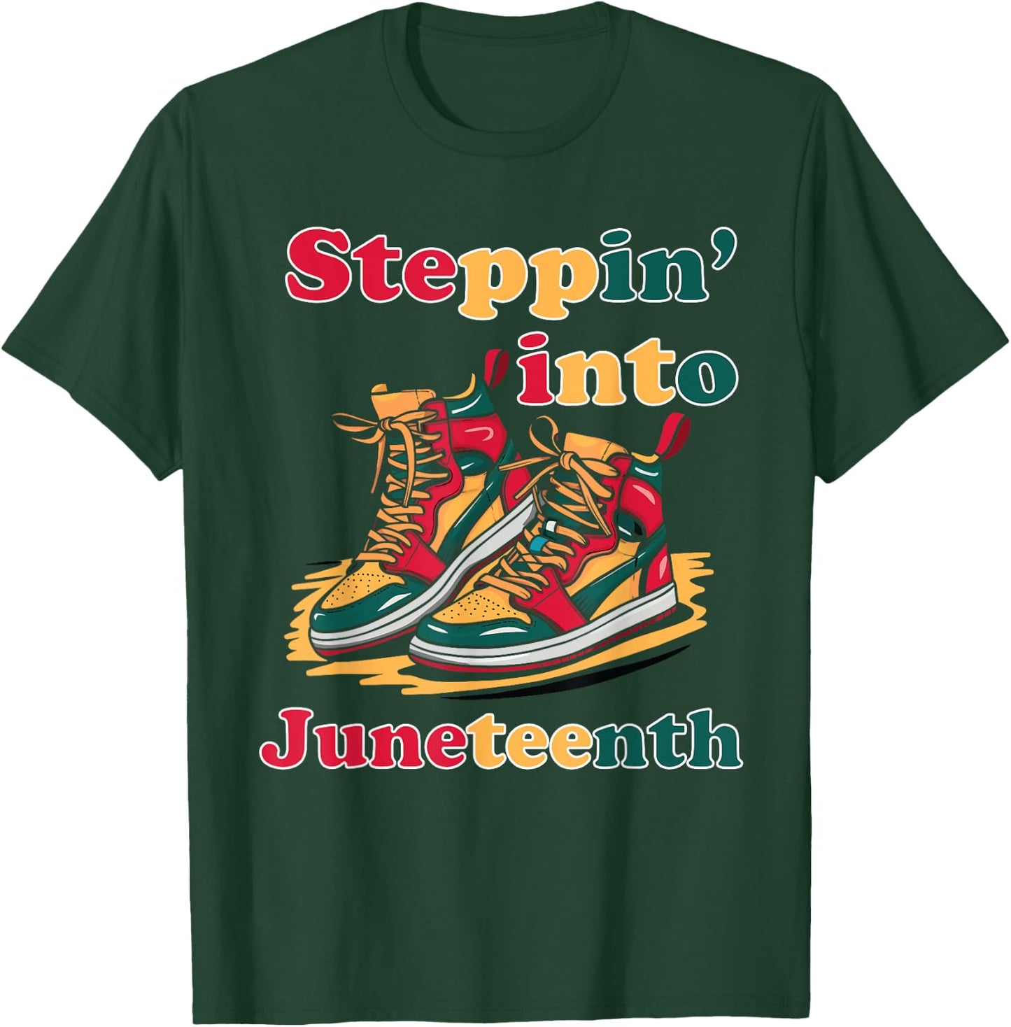 stepping into Juneteenth 1865 for black African American T-Shirt - T-Shirt | Forest