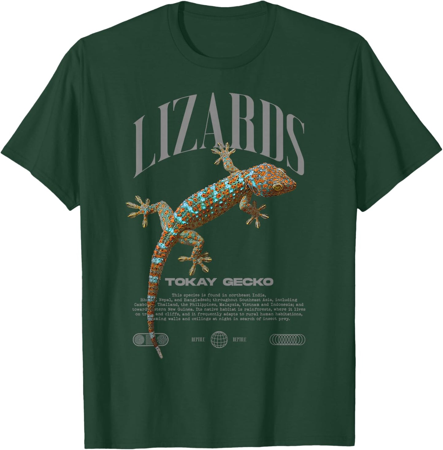 Tokay Gecko Modern Reptile Keeper Streetwear T-Shirt - T-Shirt | Forest