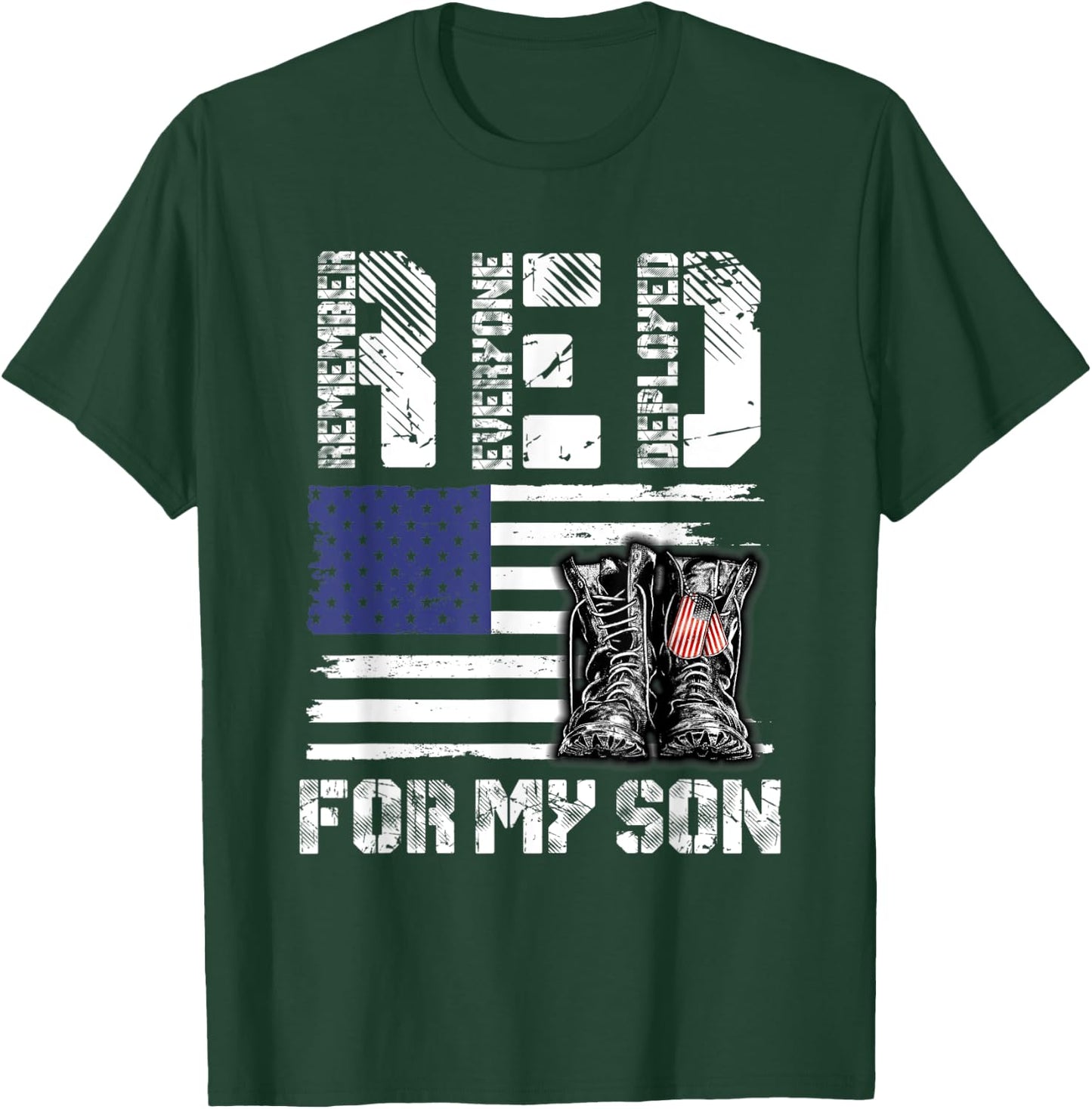 RED Friday for My Son Remember Everyone Deployed Military T-Shirt - T-Shirt | Forest