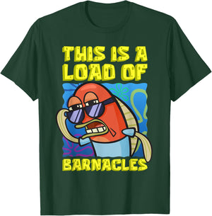Mademark x SpongeBob SquarePants - This Is A Load of Barnacles Funny SpongeBob Fish Joke T-Shirt - T-Shirt | Forest