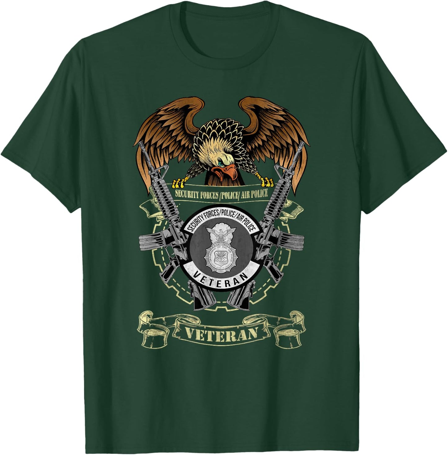 Security Forces Police Air Police Veteran Military Papa T-Shirt - T-Shirt | Forest