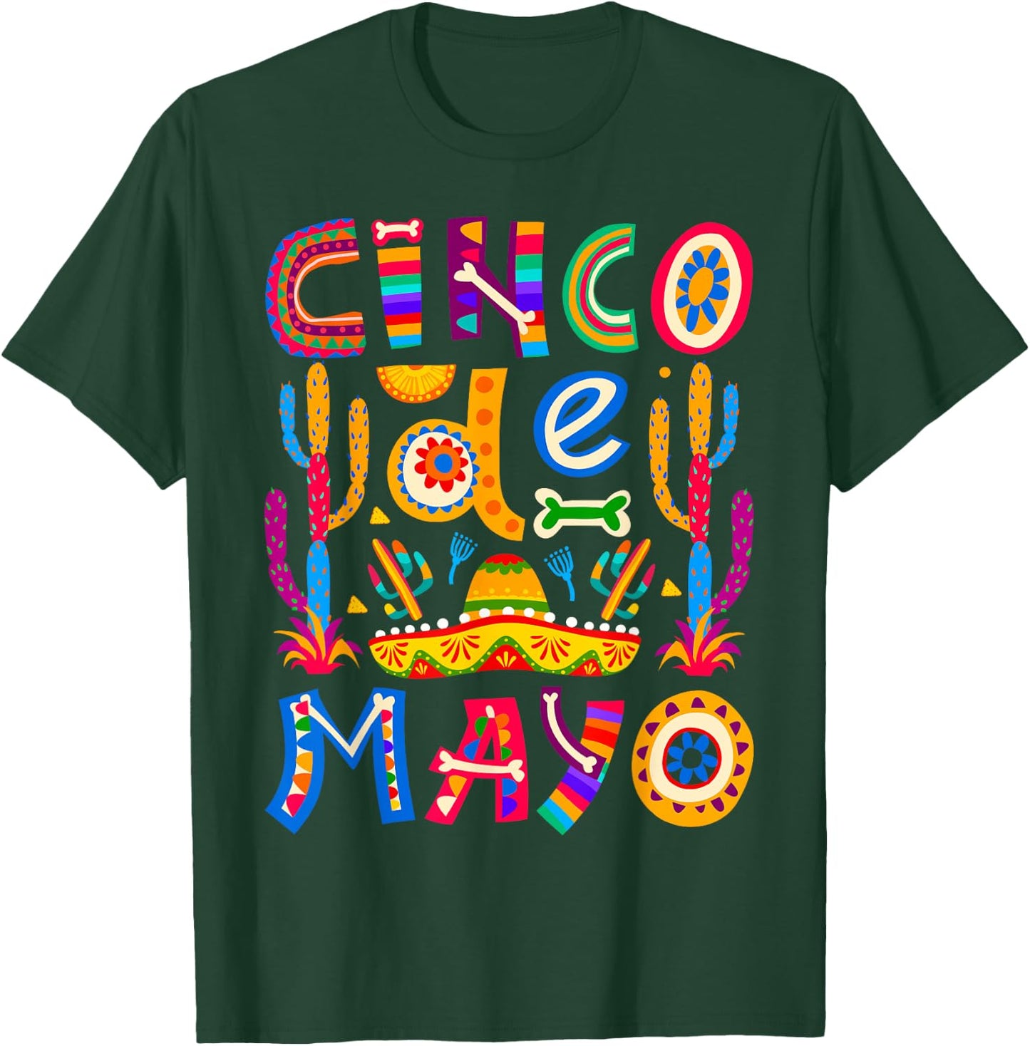 Cinco De Mayo Lets Fiesta Squad 5 De Mayo Mexican Men Women T-Shirt - T-Shirt | Forest