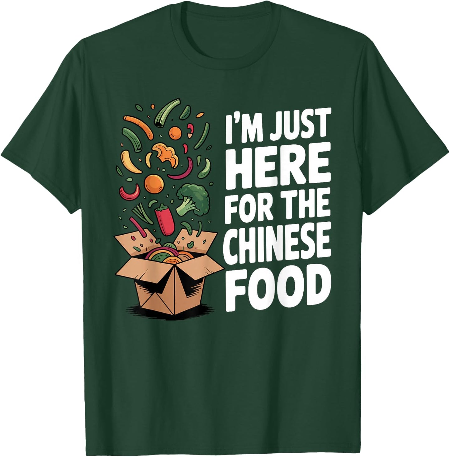 Funny Chinese Food Art Women Chinese Food Takeout T-Shirt - T-Shirt | Forest
