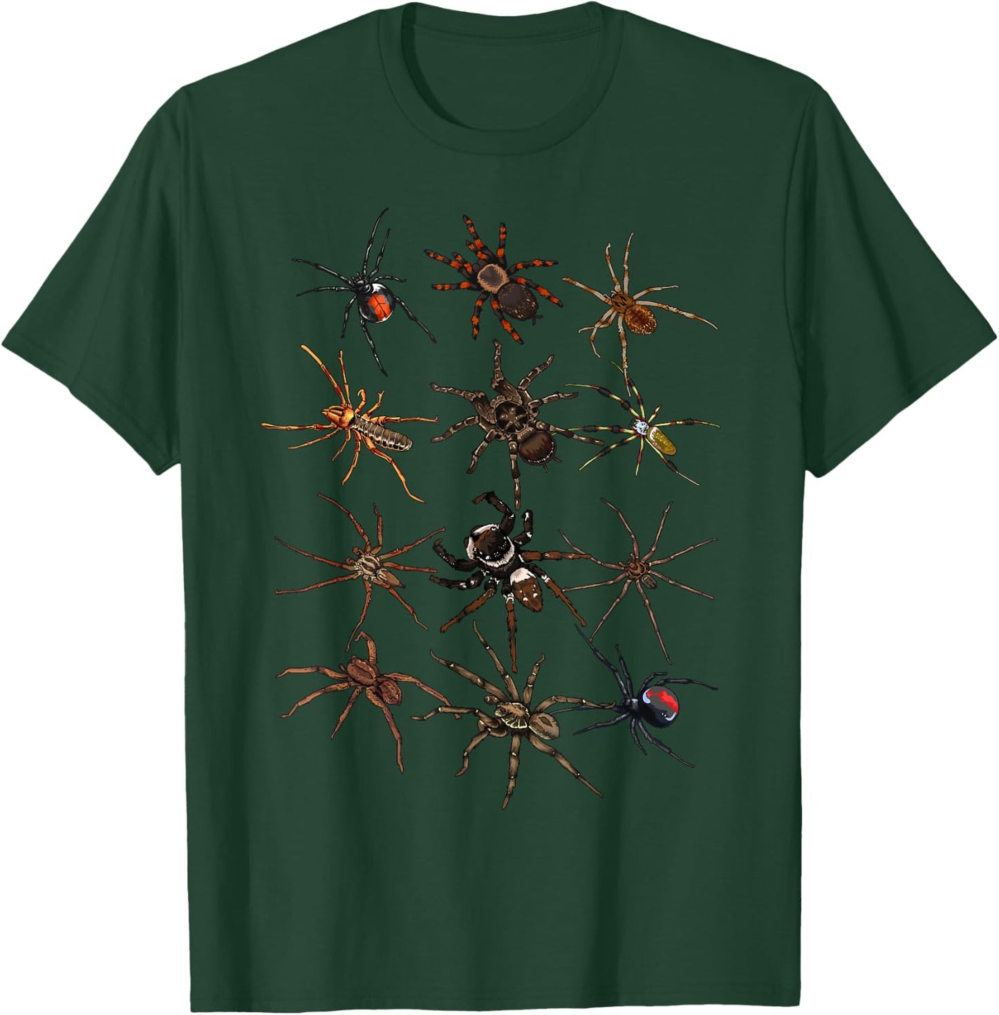 Cool Spider Women Arachnid Spooky Scary Halloween T-Shirt - T-Shirt | Forest