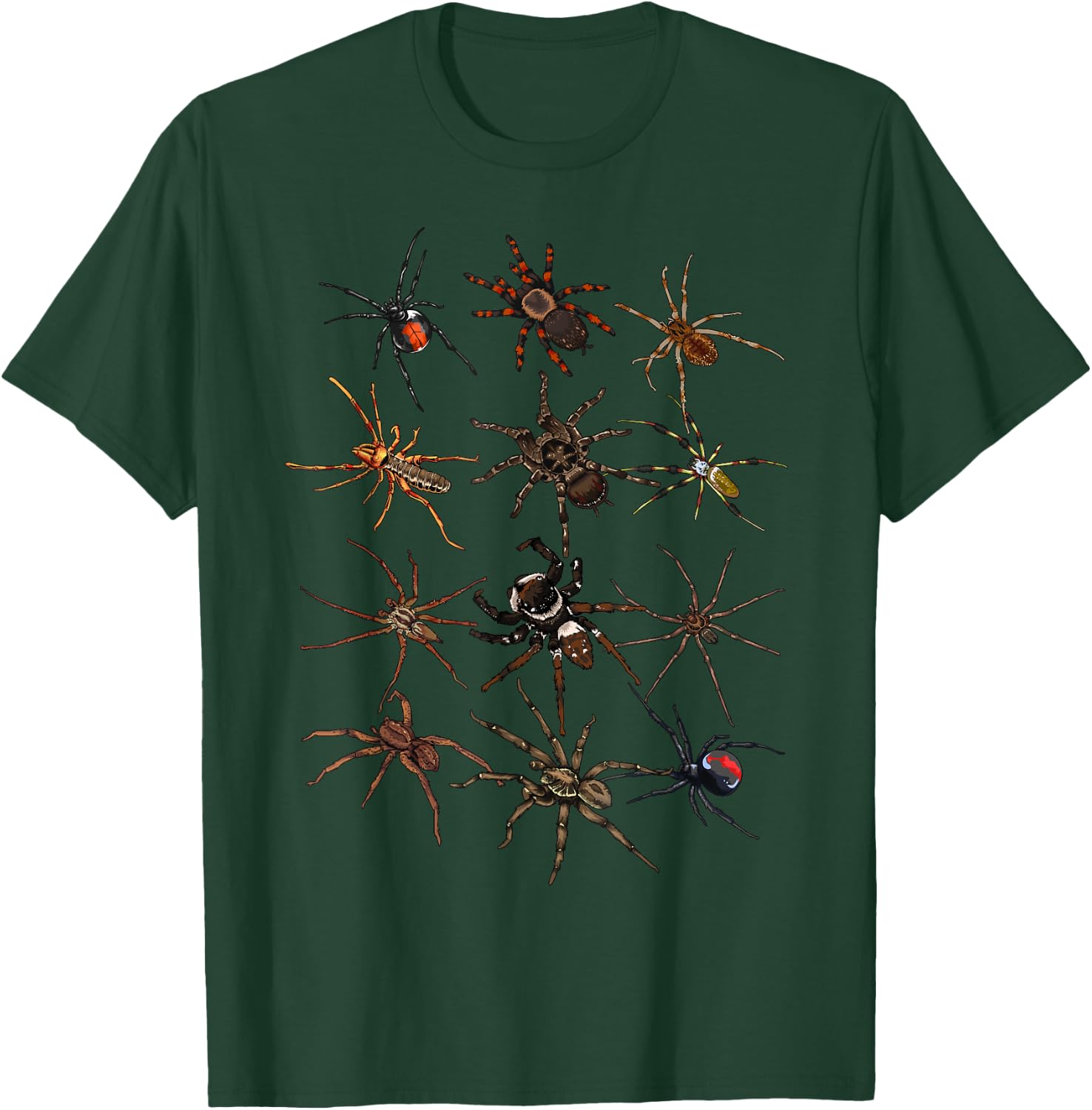 Cool Spider Women Arachnid Spooky Scary Halloween T-Shirt - T-Shirt | Forest