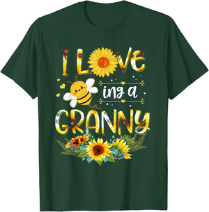 I Love Being A Granny Sunflower Bee Mother's Day T-Shirt - T-Shirt | Forest