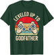 Leveled Up To Godfather Video Gamer Vintage T-Shirt - T-Shirt | Forest