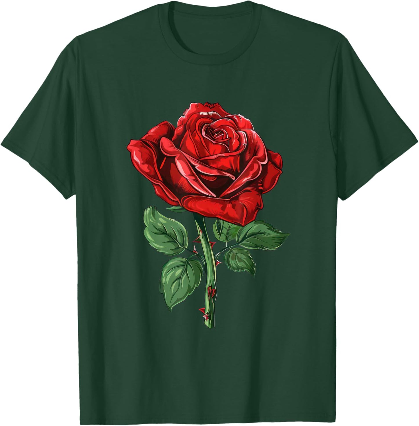 Red Rose Graphic T-Shirt - T-Shirt | Forest