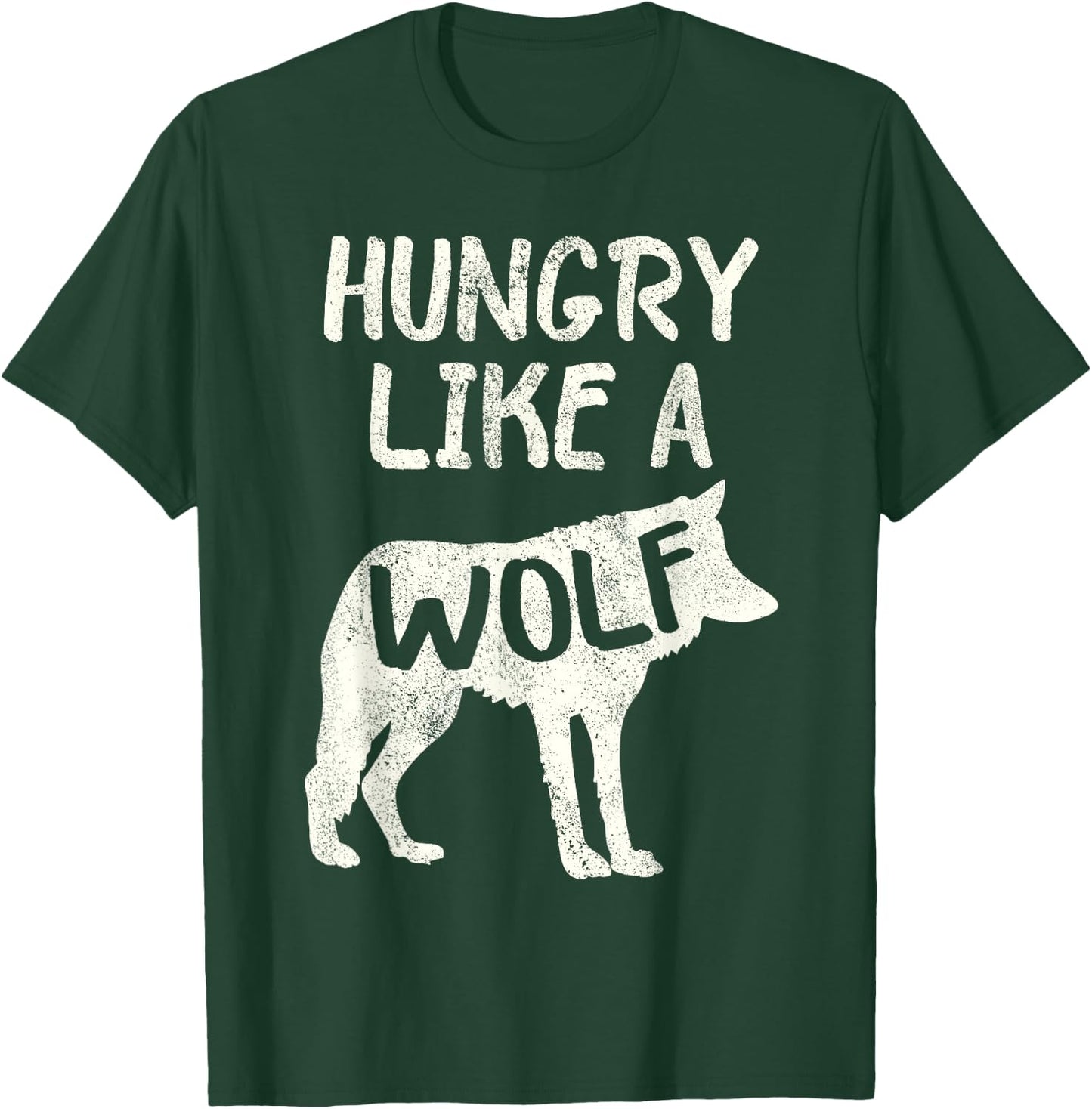 Hungry Like A Wolf Shadow Graphic T-Shirt - T-Shirt | Forest