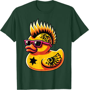 Mohawk Rubber Duck Punk Rocker Toddler Boys Kid Men T-Shirt - T-Shirt | Forest
