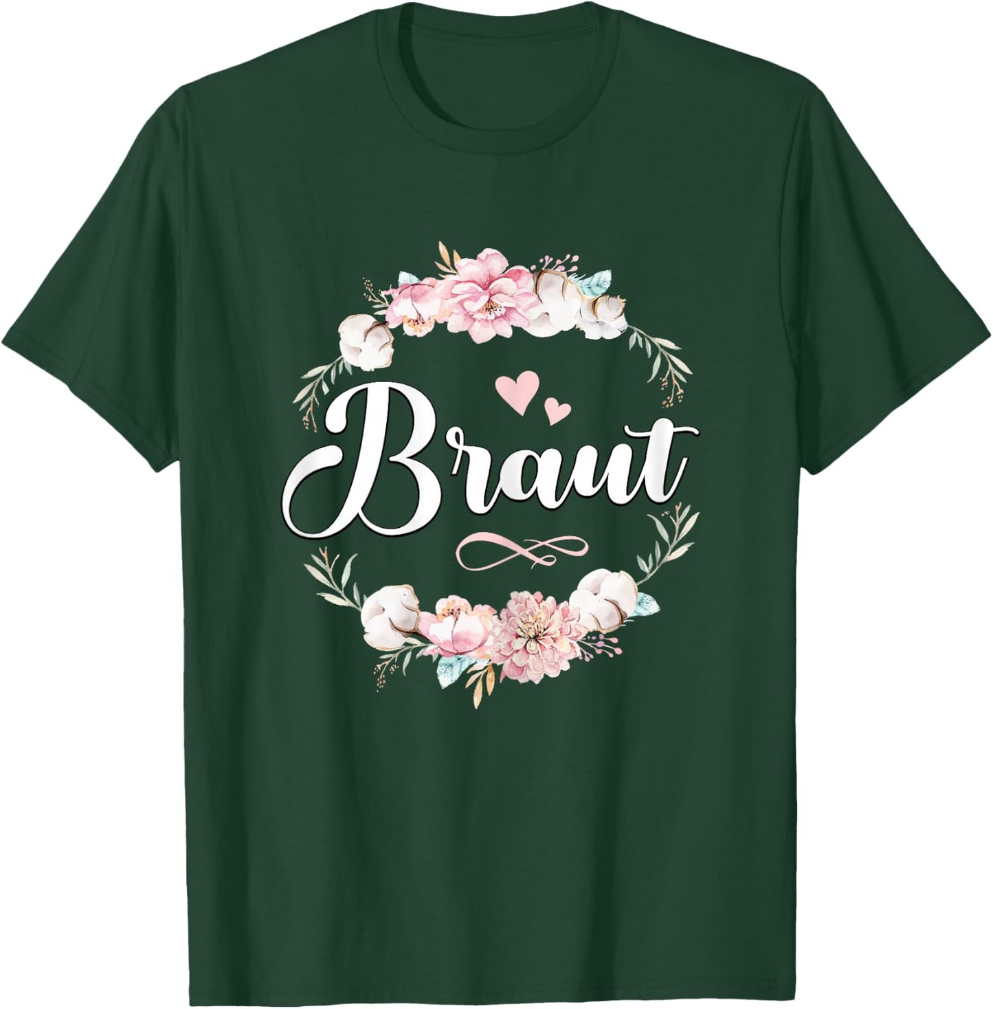 Women's Bridal JGA Women Bride Shirt Party Poltern Bridal , black T-Shirt - T-Shirt | Forest