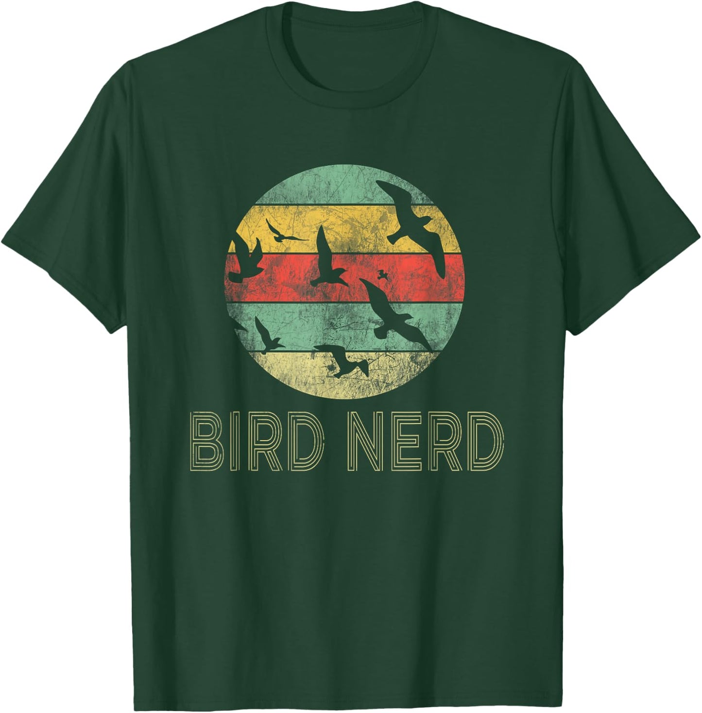 Retro Birding Bird Watching Nerd | Funny Bird Watcher T-Shirt - T-Shirt | Forest