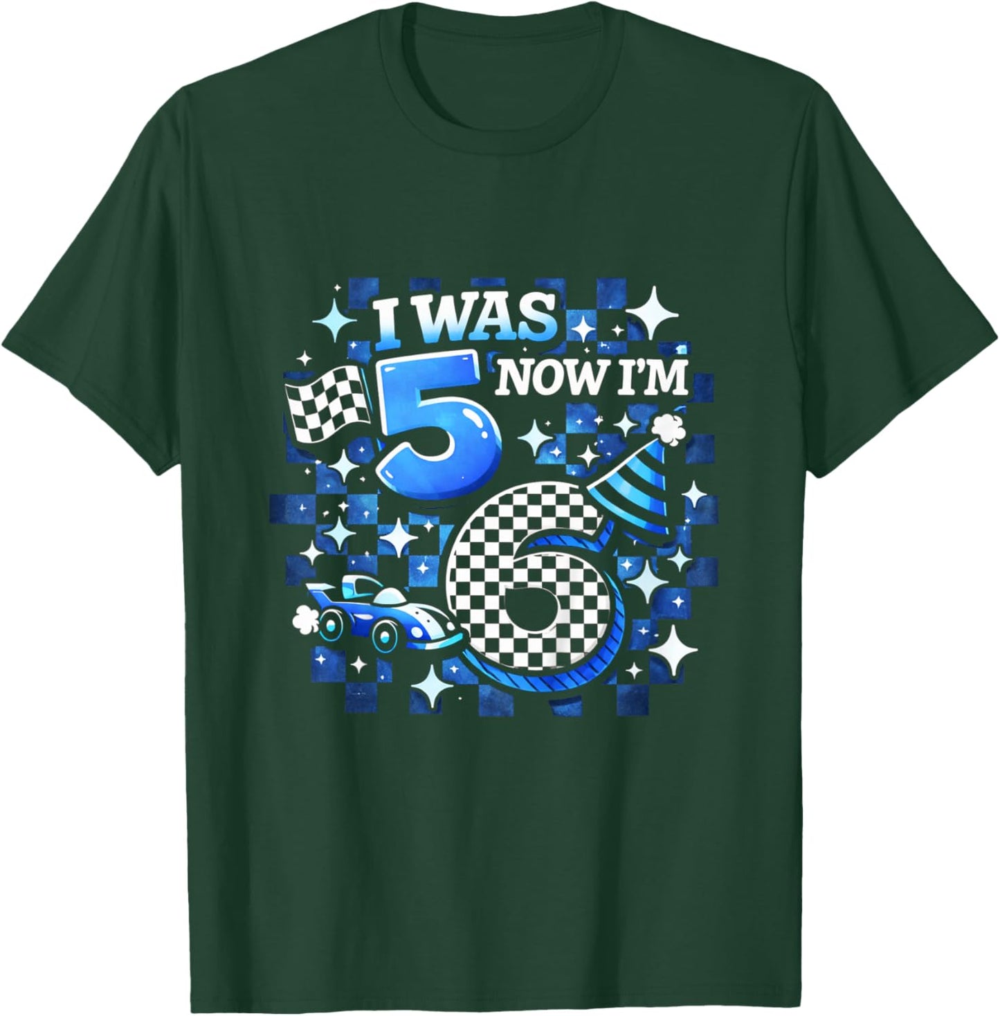 Kids I was 5 Now I'm 6 6th Birthday Birthday Boys T-Shirt - T-Shirt | Forest
