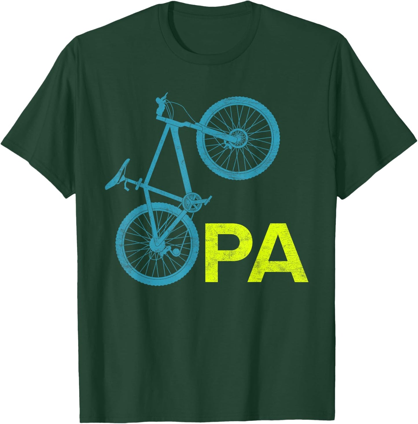 Grandpa Cycling OPA Cycling Funny cyclist T-Shirt - T-Shirt | Forest