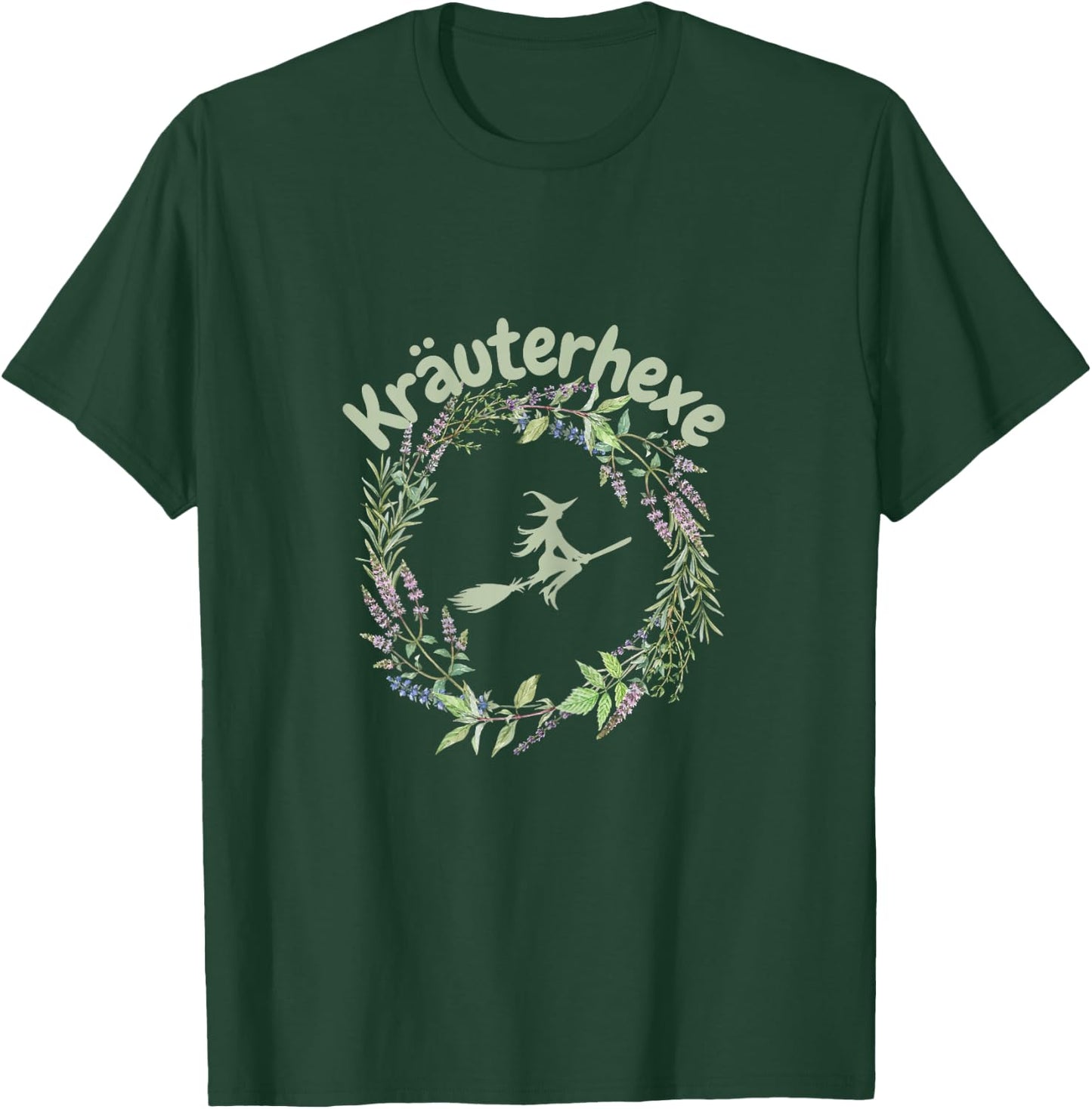 Herbal Witch Melissa Lavender Forest Flowers Herbs Witch Women's , black T-Shirt - T-Shirt | Forest