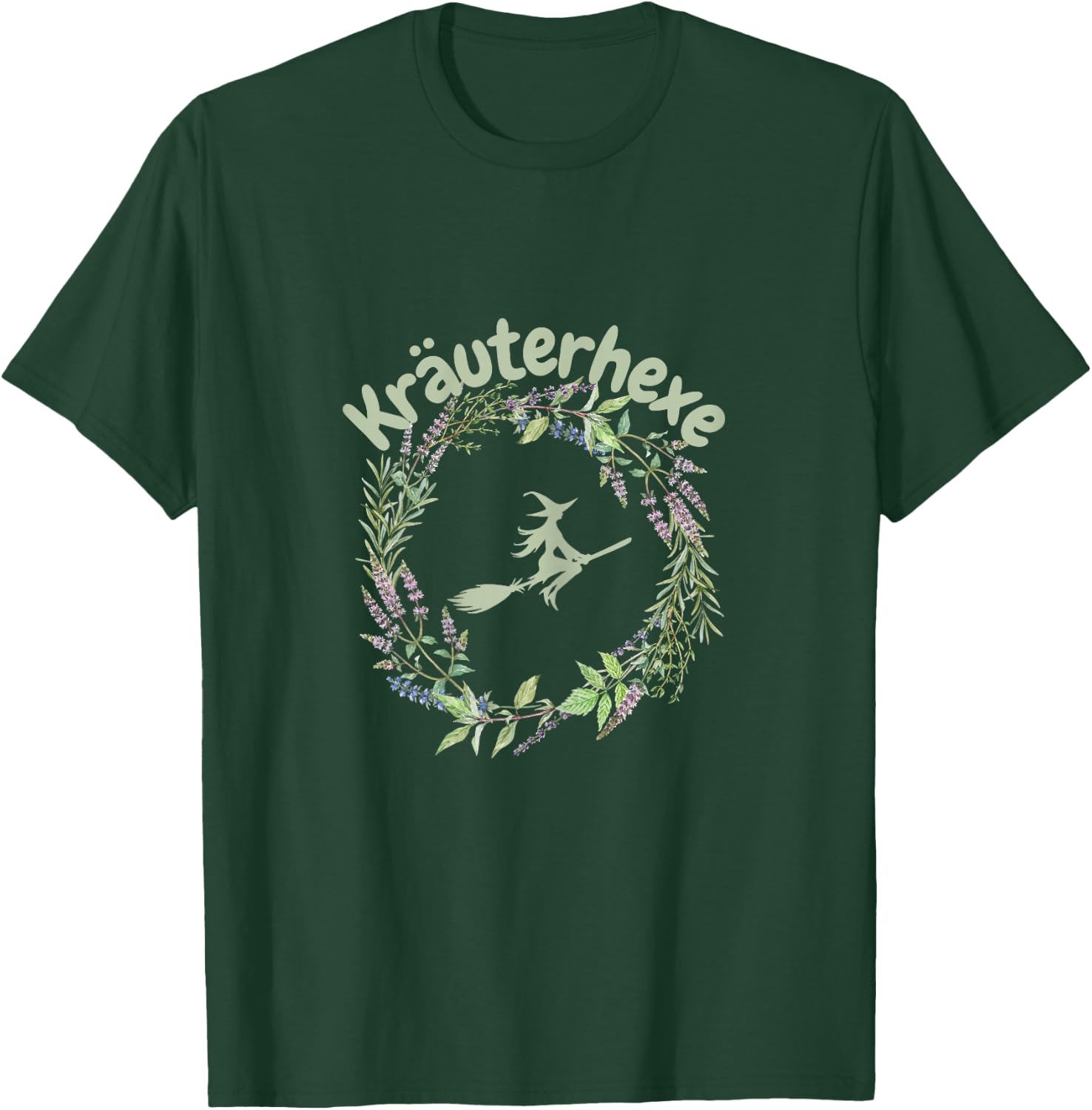Herbal Witch Melissa Lavender Forest Flowers Herbs Witch Women's , black T-Shirt - T-Shirt | Forest