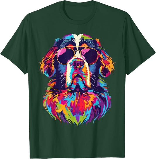 Saint Bernard Lovers Design Pop Art Funny St Bernard Dog T-Shirt - T-Shirt | Forest