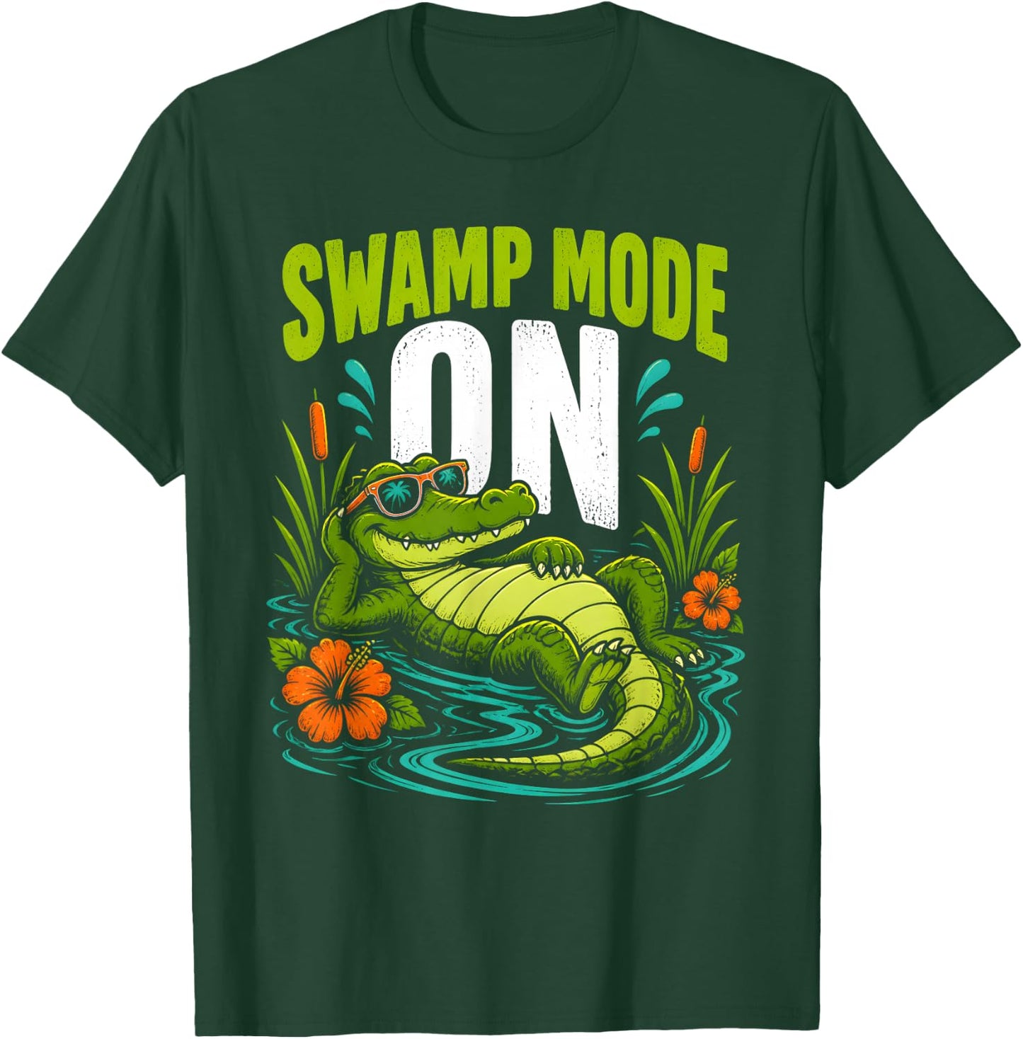Swamp Mode On Aligator Bayou Spirit T-Shirt - T-Shirt | Forest