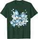 Schmetterlinge mit Blumen in blau Schmetterlinge für Damen T-Shirt - T-Shirt | Forest