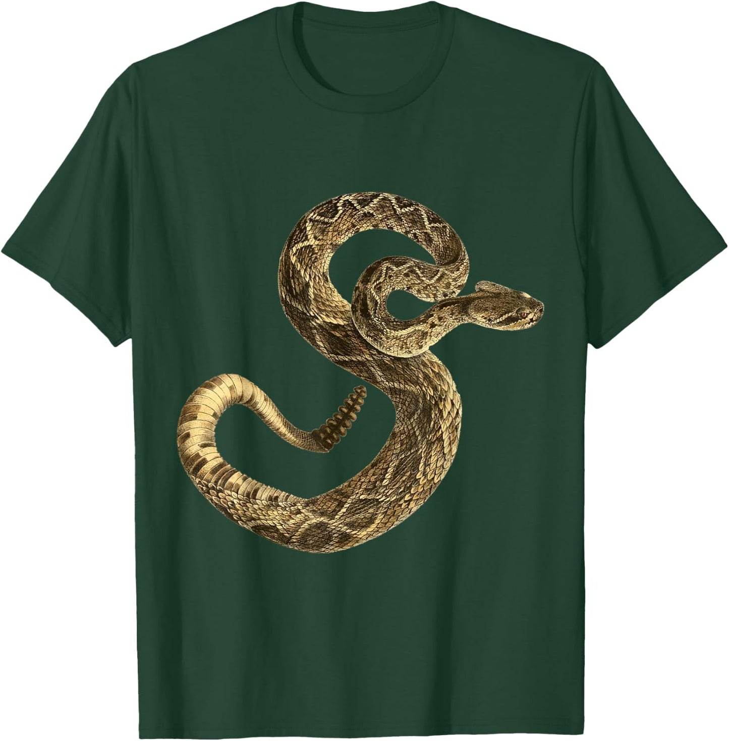 Crotalus Adamanteus Rattlesnake Eastern Diamondback Snake T-Shirt - T-Shirt | Forest