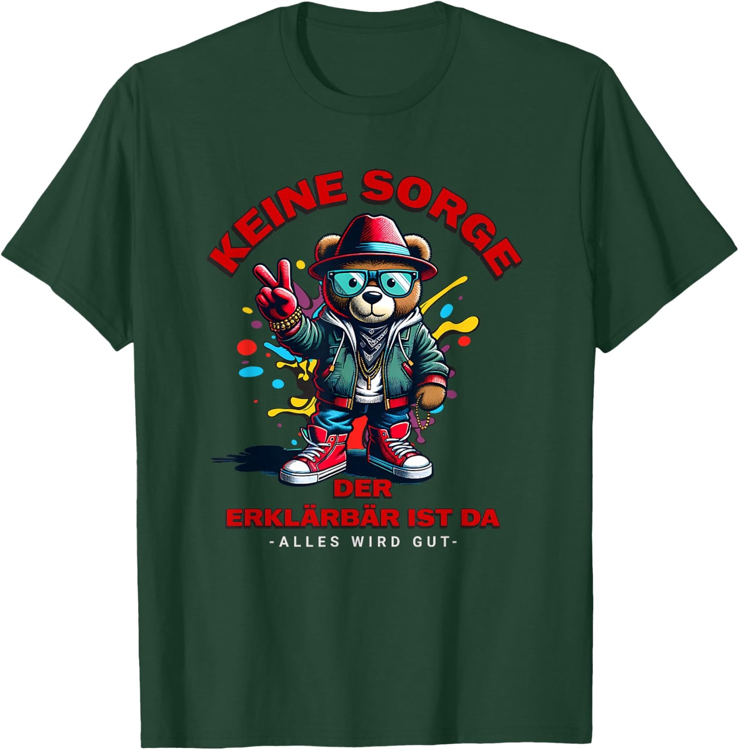 Erklärbär ist da Motiv, Erklärbär im Einsatz T-Shirt - T-Shirt | Forest