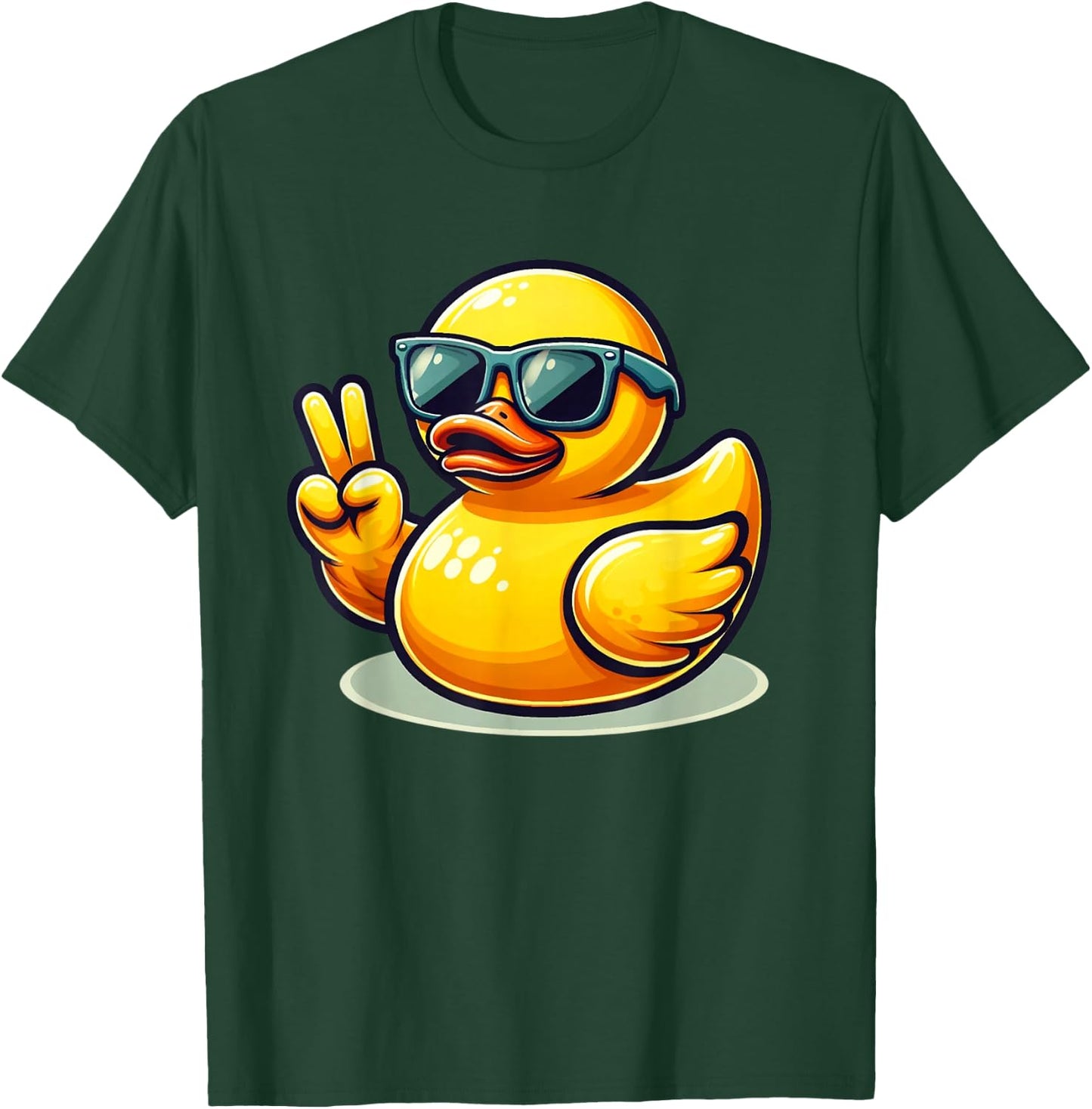 Cool Retro Yellow Rubber Duck in 70s 80s 90s Duck Lover T-Shirt - T-Shirt | Forest