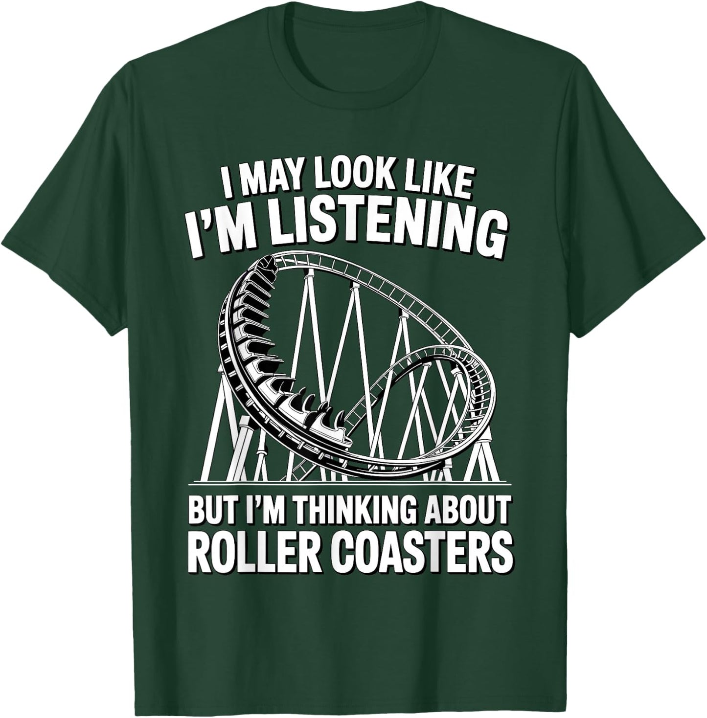 Funny Roller Coaster Art Women Roller Coaster Lover T-Shirt - T-Shirt | Forest