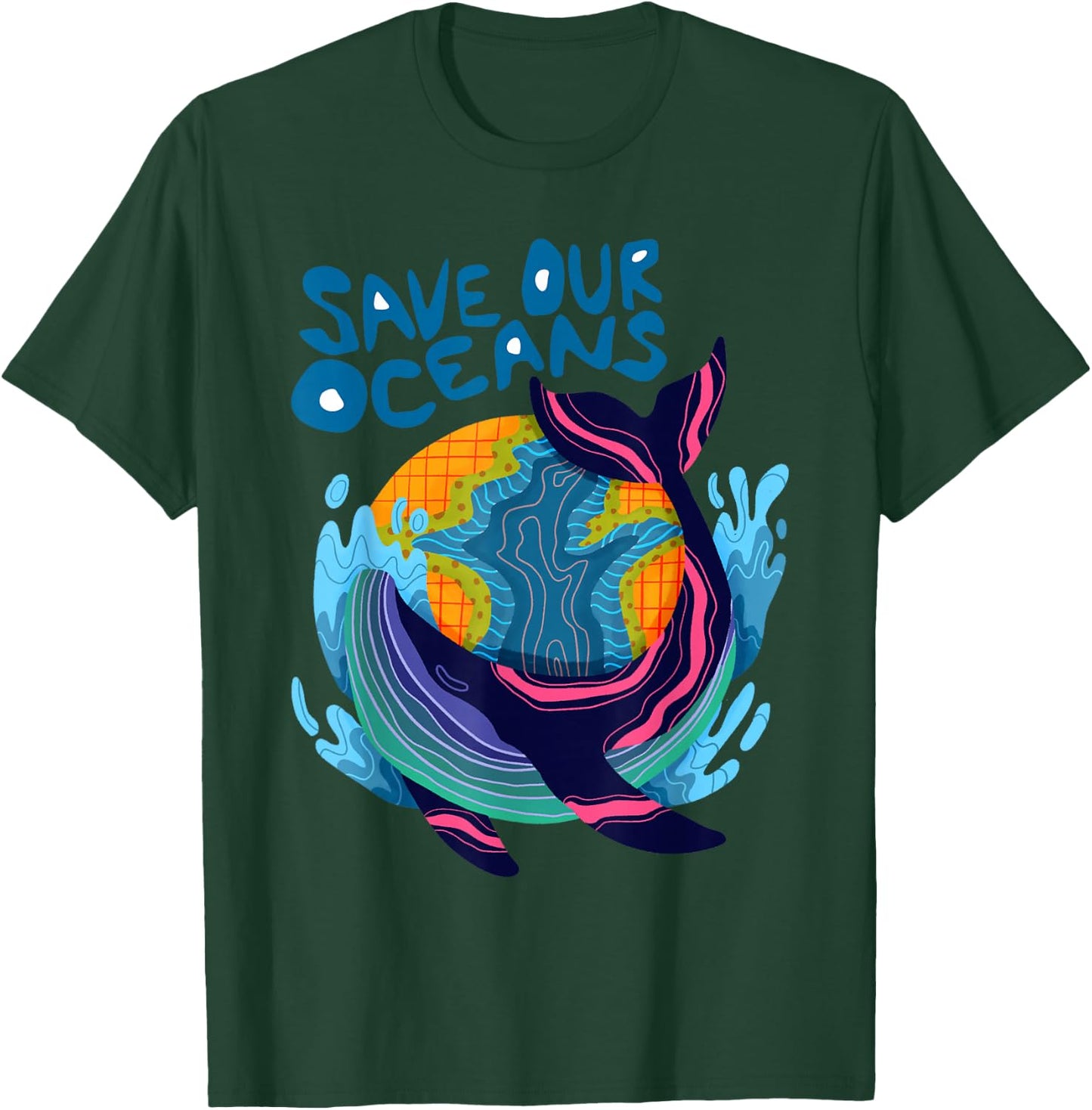 Whale Climate Change Save Our Oceans T-Shirt - T-Shirt | Forest
