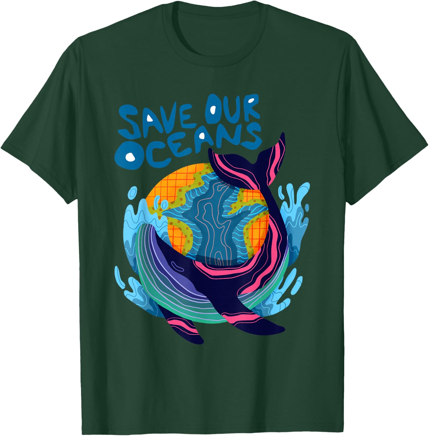 Whale Climate Change Save Our Oceans T-Shirt - T-Shirt | Forest
