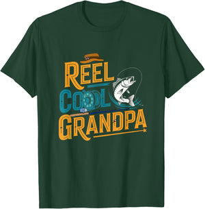 Reel Cool Grandpa Fishing Fisherman Fish T-Shirt - T-Shirt | Forest