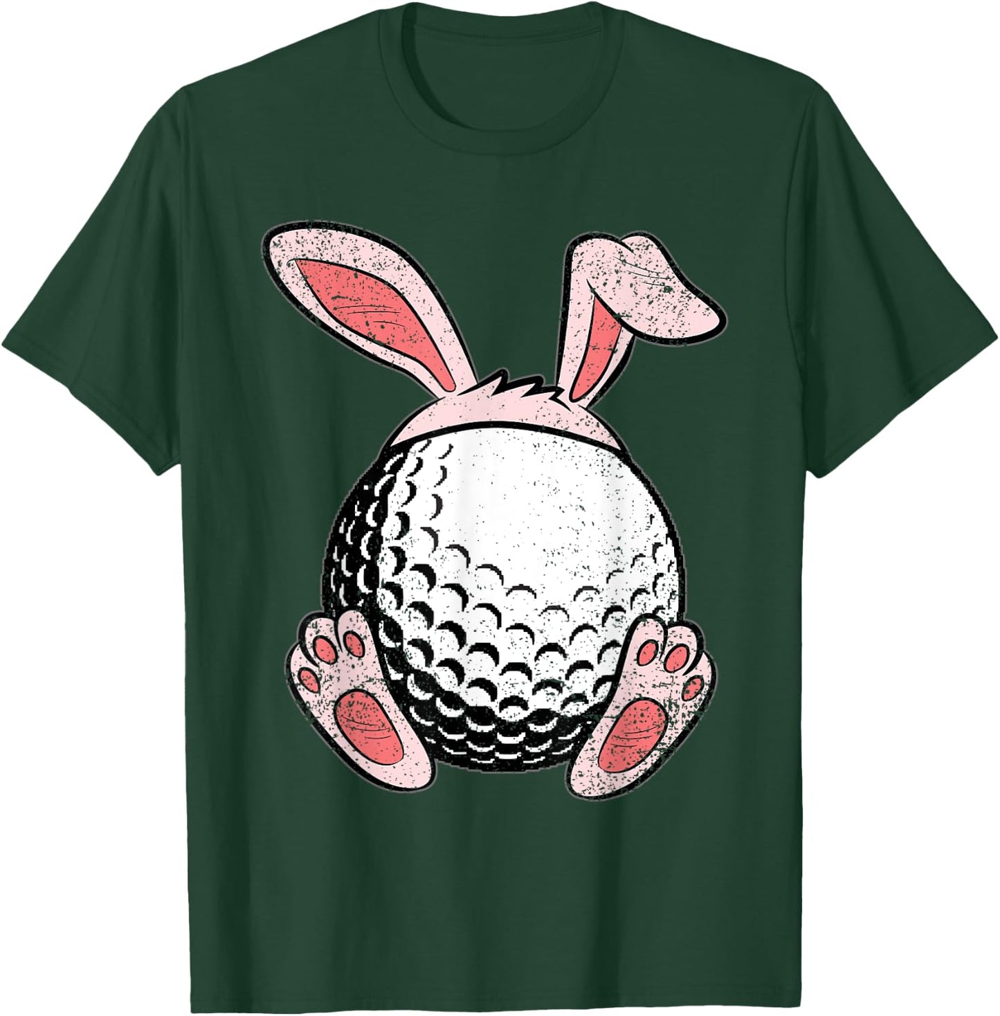 Easter Golf Lover Bunny Ears Ball Cute Rabbit Sport T-Shirt - T-Shirt | Forest