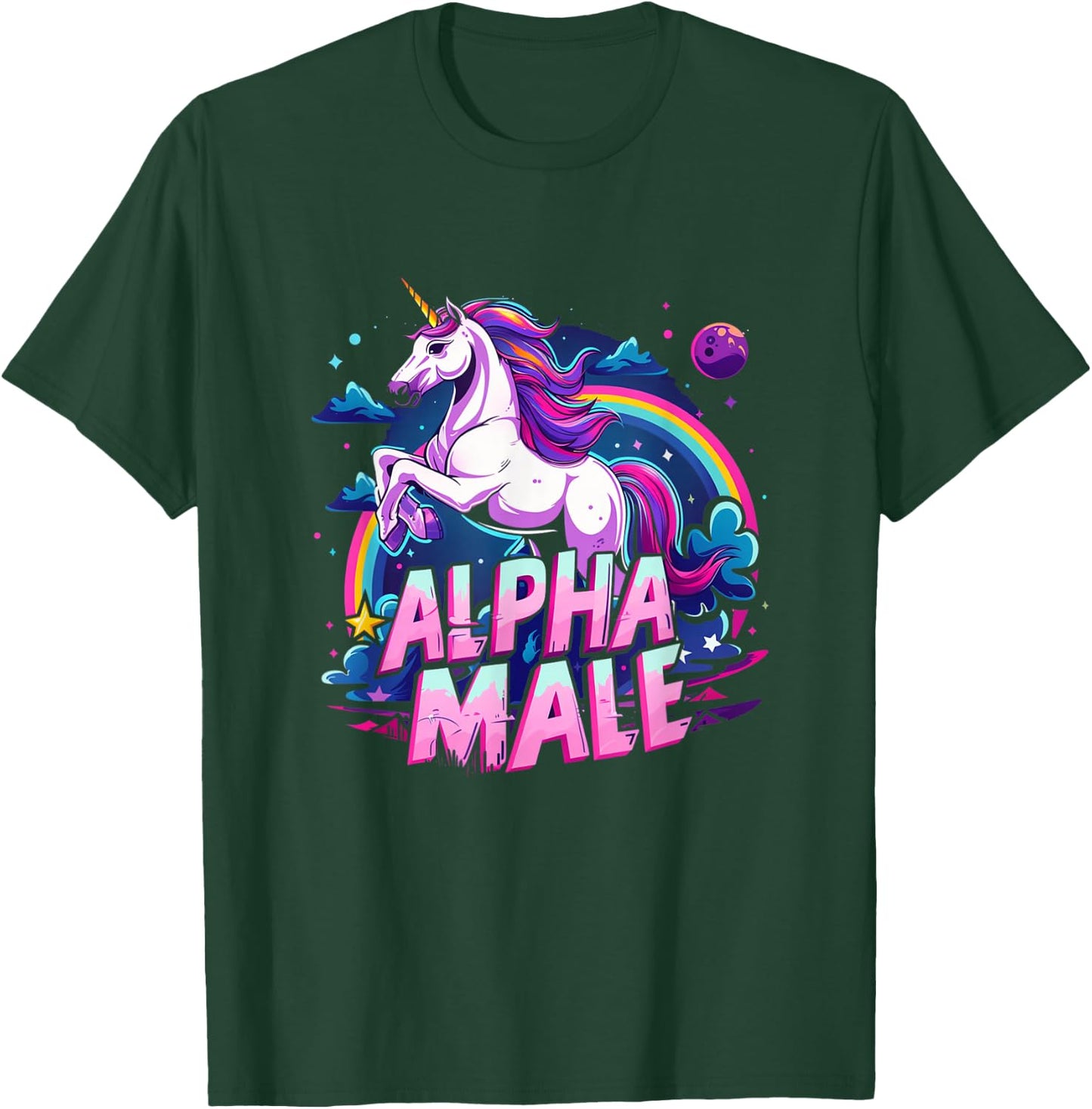 Alpha Male Unicorn Shirt - Alpha Male Unicorn T-Shirt - T-Shirt | Forest