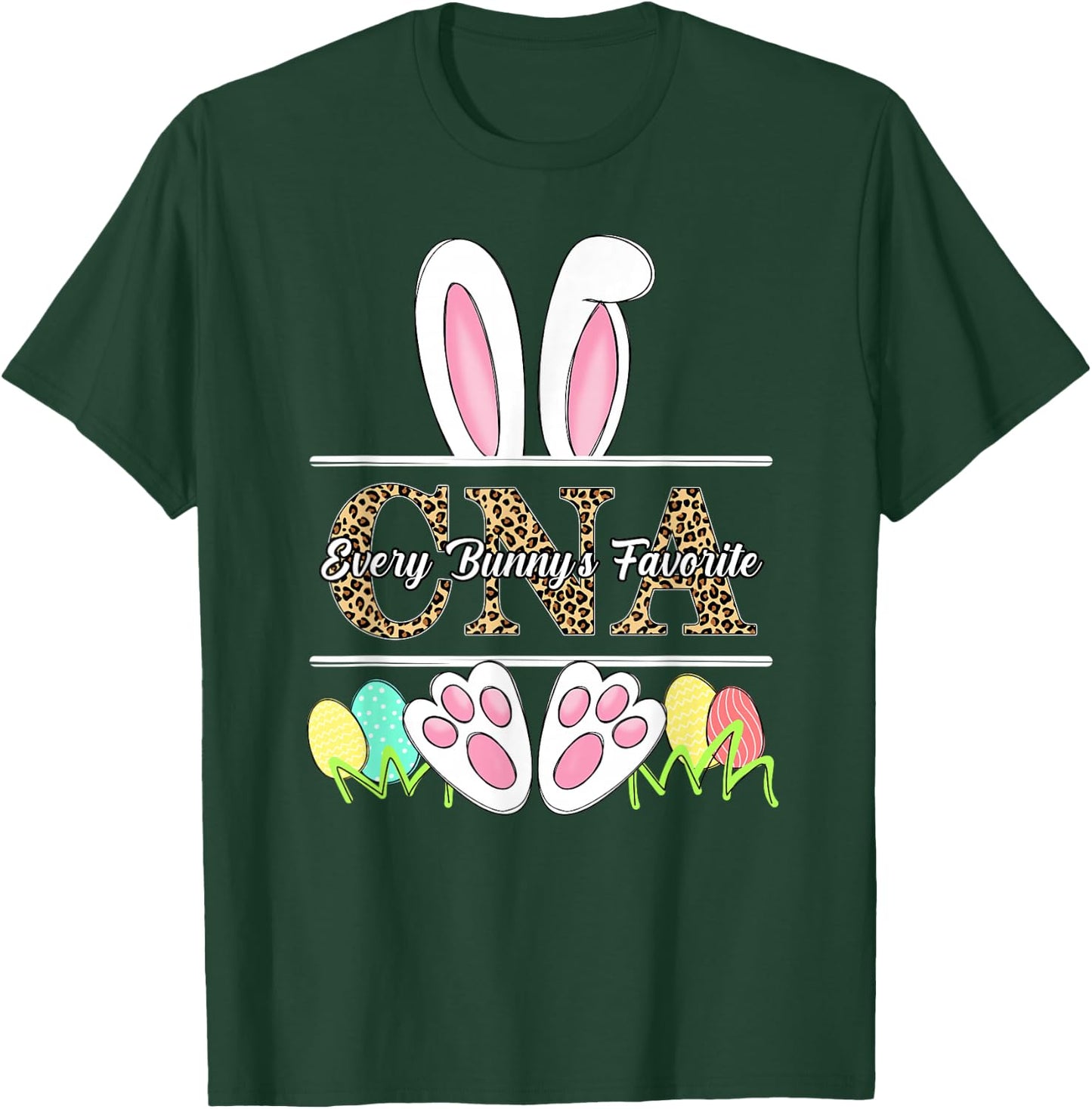 Every Bunnys Is Favorite CNA Cute Bunnies Easter Nurse T-Shirt - T-Shirt | Forest
