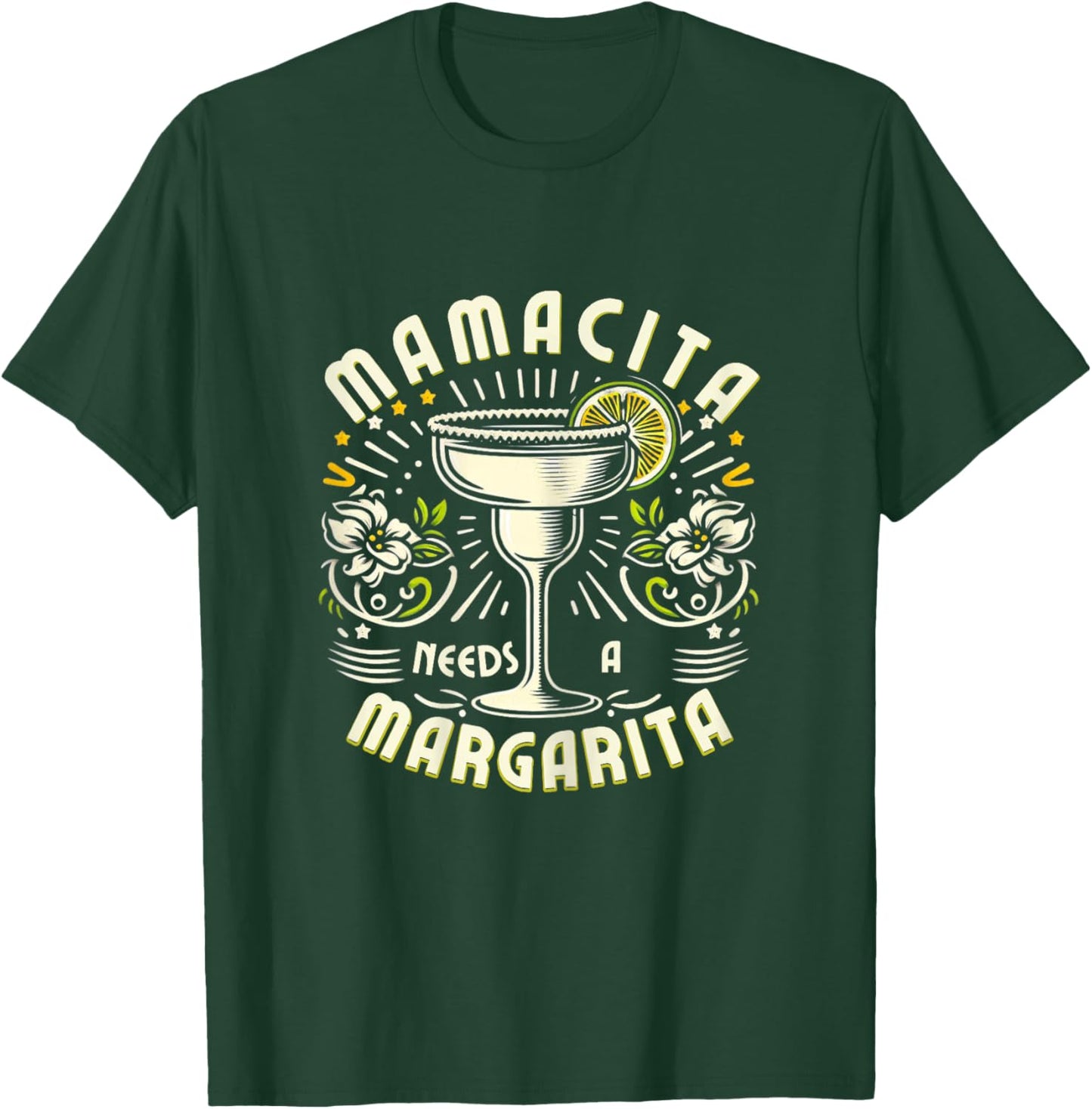 Mamacita Needs A Margarita Funny Cinco De Mayo Cute Ladies T-Shirt - T-Shirt | Forest